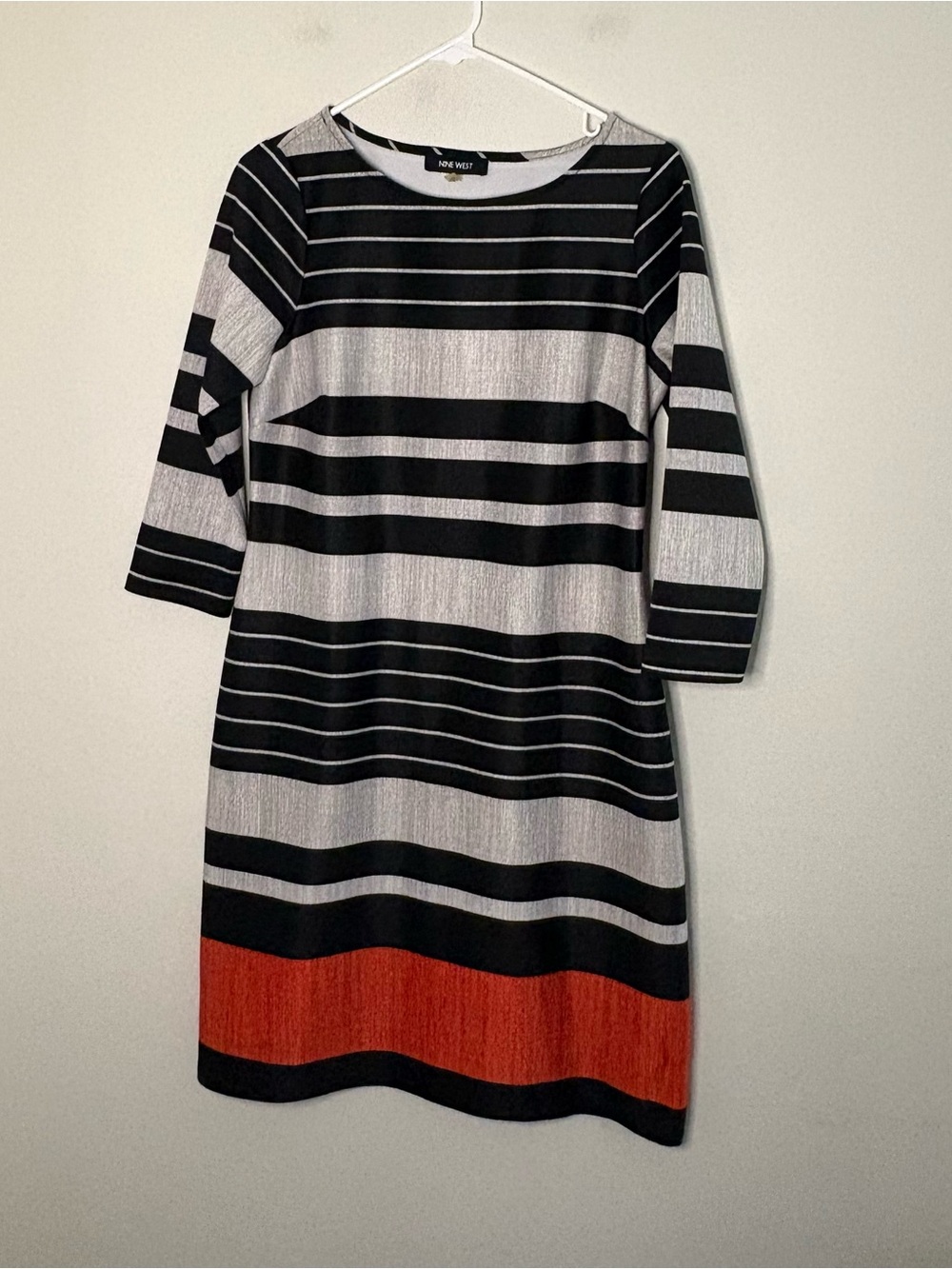 Nine West Womens Dress 6 Black White Party Business Quiet Luxury Wedding Work